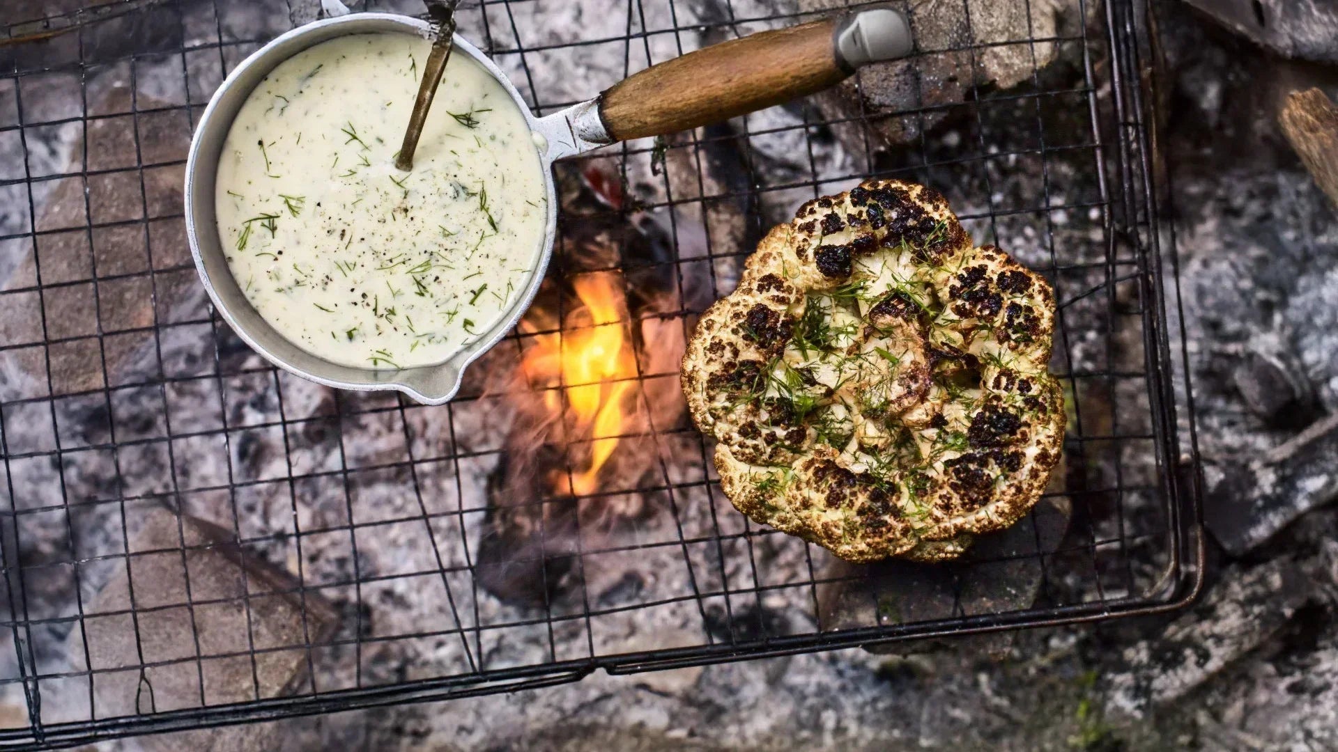 Gill's Hot Smoked Cauliflower With A Cheese And Dill Sauce