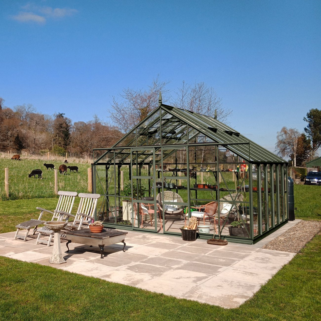 12x12 Rhino Premium tuscan olive greenhouse